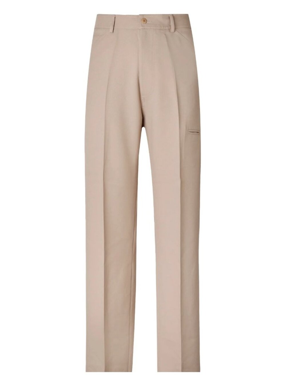 RANDOM IDENTITIES STEFANO PILATI HIGH RISE STRAIGHT LEG PANTS BEIGE LARGE
